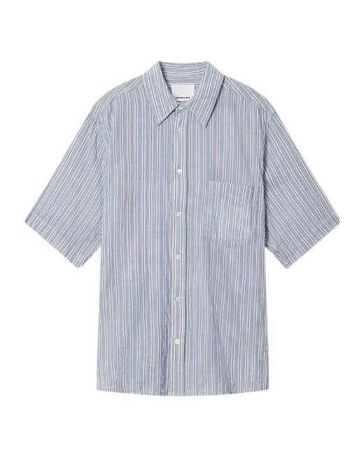 Isabel Marant Blue Labilio Striped Shirt for men