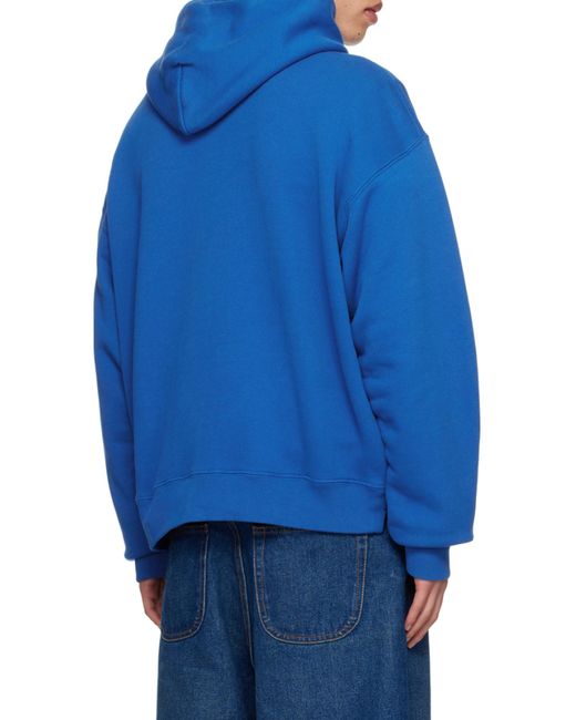 Off-White c/o Virgil Abloh Blue Skate Logo Hoodie for men