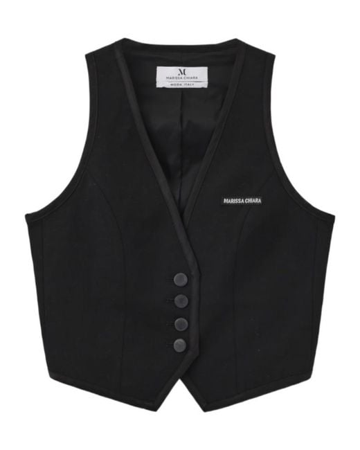 Marissa Chiara Black V-Neck Vest