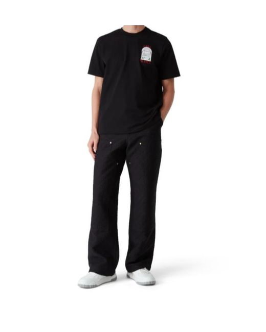 Casablanca Black Jacquard Cargo Trousers for men