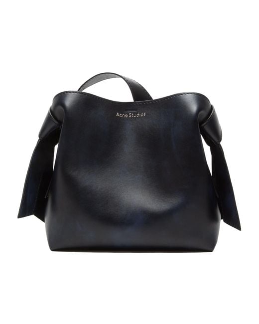 Acne Black Knot-Detail Leather Shoulder Bag for men