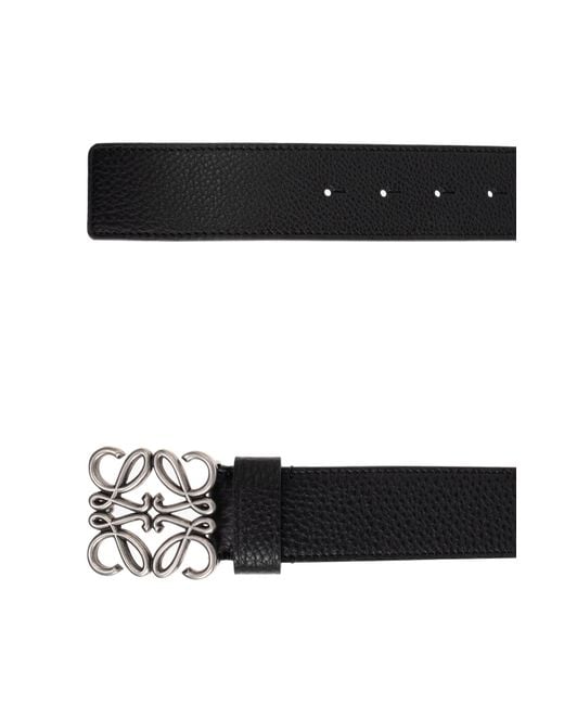 Loewe White Logo Plaque Belt for men