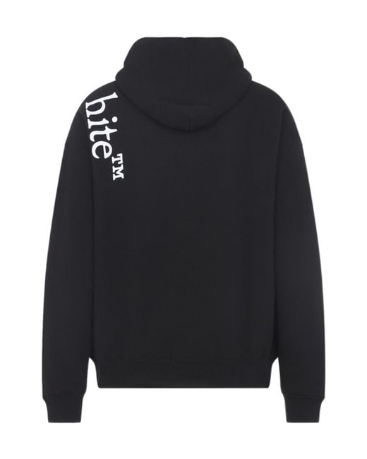 Off-White c/o Virgil Abloh Black Logo-Print Cotton Hoodie for men