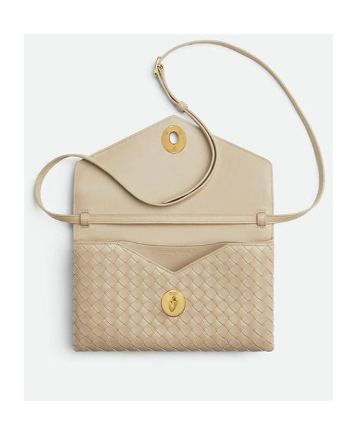 Bottega Veneta Metallic Intrecciato Knot Lock Crossbody Bag