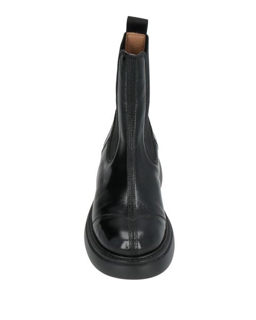 Ganni Black Solid Color Ankle Boots