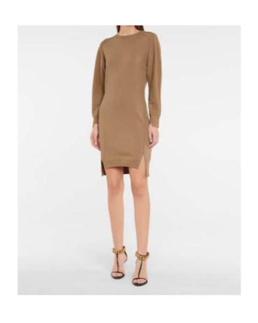 Stella McCartney Brown Forever Stella Wool Sweatshirt Dress