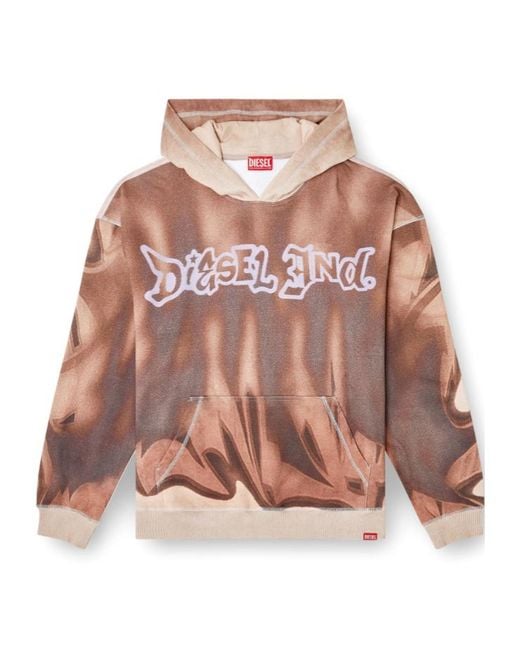 DIESEL Pink Boxt-Hood-Show Hoodie for men