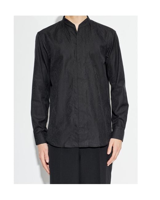 Etro Blue Long-Sleeved Shirt for men