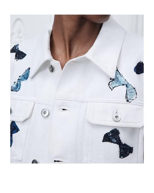 Dior White Iviera Cropped Jacket