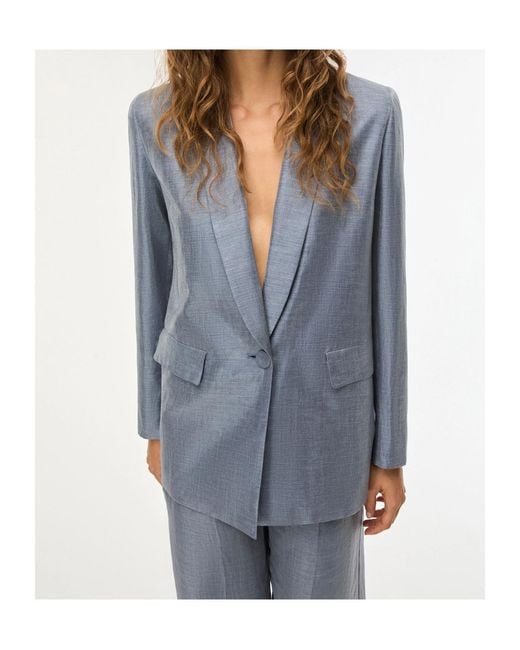iBlues Blue Satin Blazer