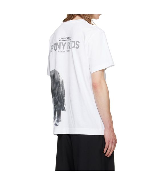 Simone Rocha White Graphic-Print T-Shirt for men