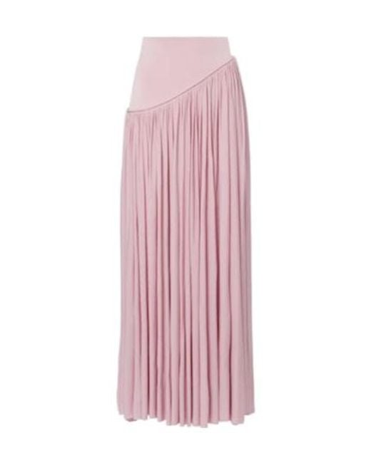 Zimmermann Pink Alchemy Asymmetric Jersey Maxi Skirt