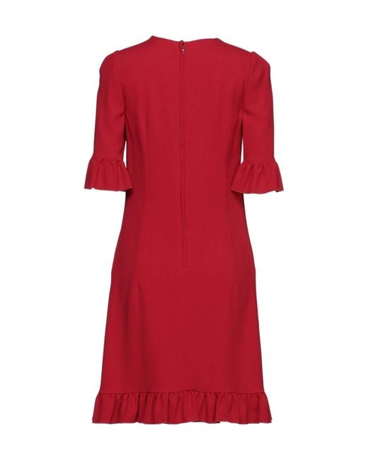 Dolce & Gabbana Red Simple Solid-Color Dress