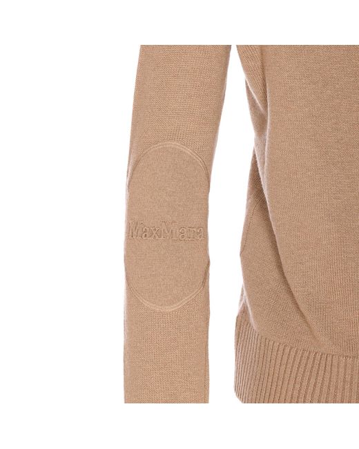 Max Mara Natural Apollo V-Neck Button-Up Cardigan