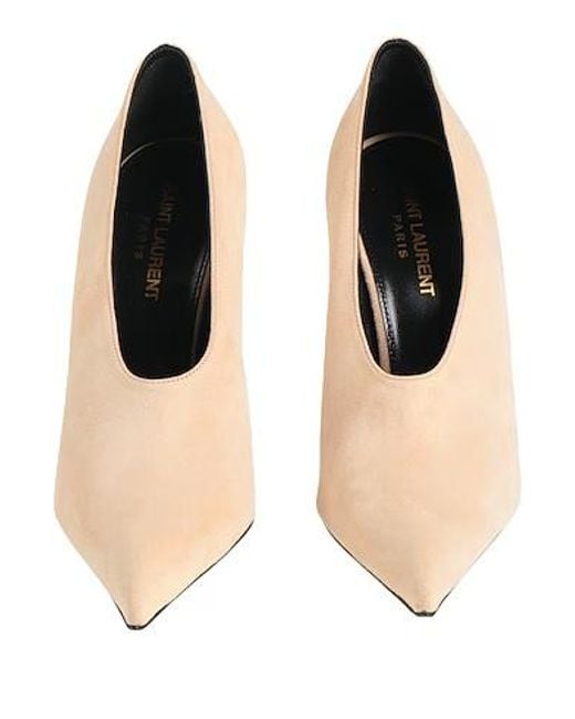 Saint Laurent Natural Minimalist Solid-Color High Heels