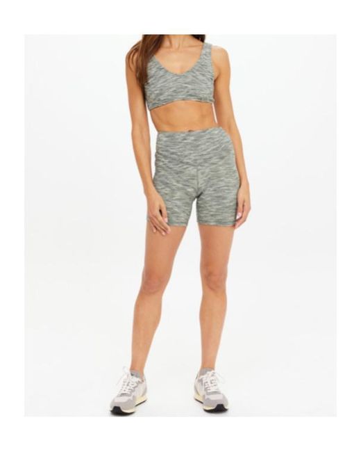 The Upside Gray Reversible Patterned Bra