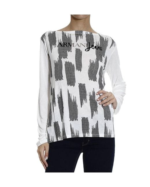 Armani Jeans White Logo Details T-Shirt