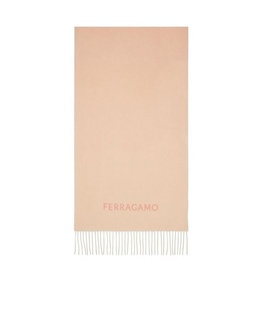 Ferragamo Pink Ferragamo Ombré-Effect Fringed Scarf