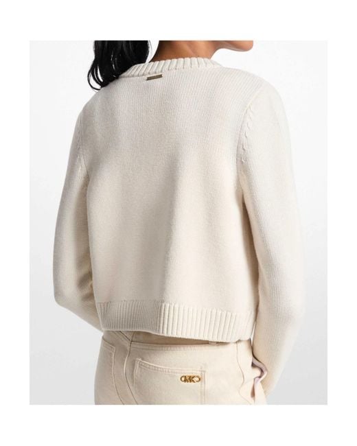MICHAEL Michael Kors Natural Knitted Cardigan