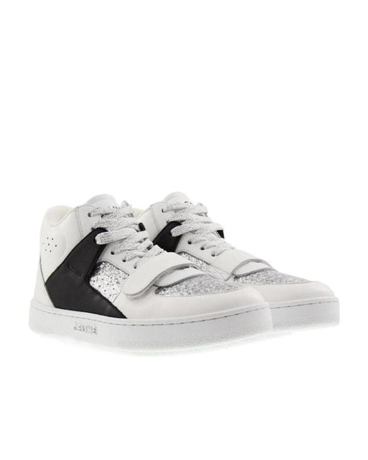 Céline White Ct-02 Mid Sneaker With Scratch