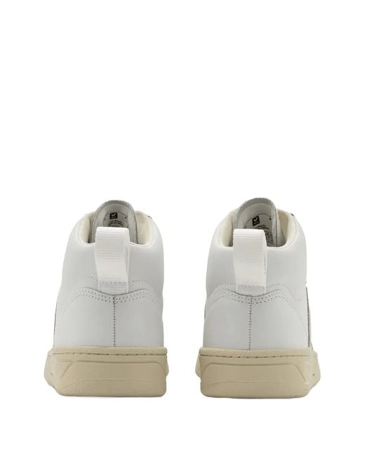 Veja White V-15 Panelled Sneakers