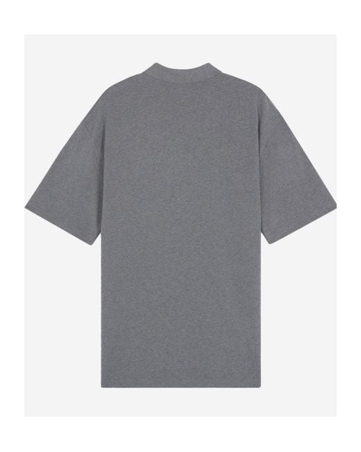 Maison Kitsuné Gray Maison Kitsuné Bold Fox Head Patch Polo Shirt for men