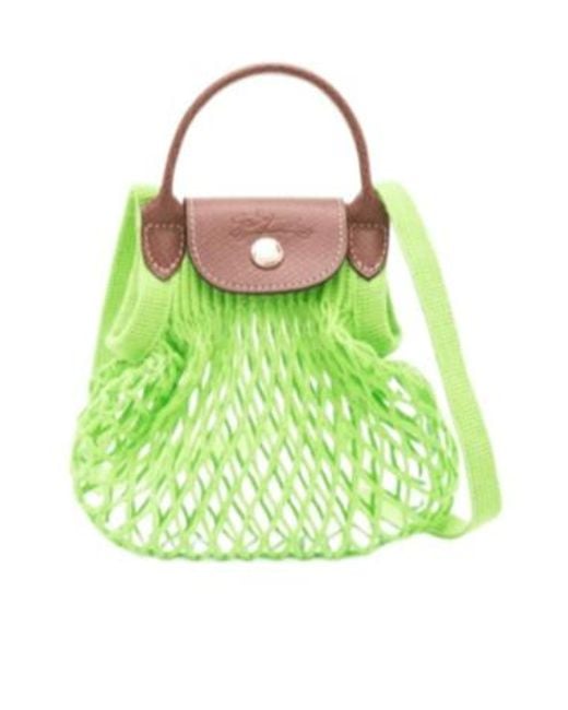 Longchamp Green Mesh Shoulder Bag