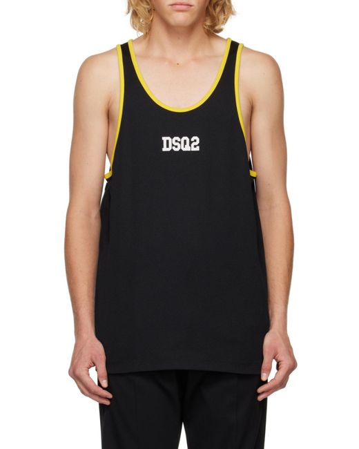 DSquared² Black Sleeveless Tank Top for men