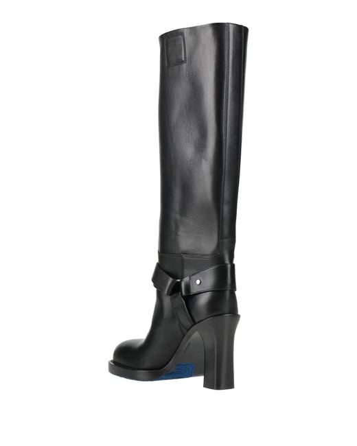 Burberry Black Simple Leather Boots