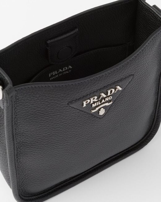 Prada Black Leather Mini Shoulder Bag