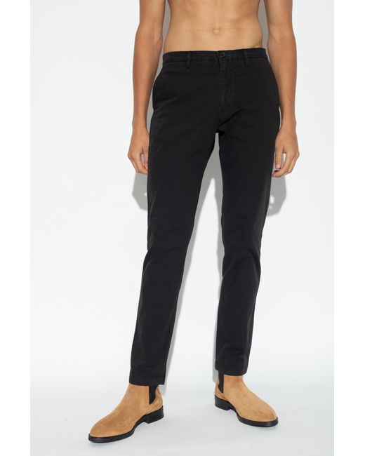 Paul Smith Black Zebra-Patch Chino Trousers for men