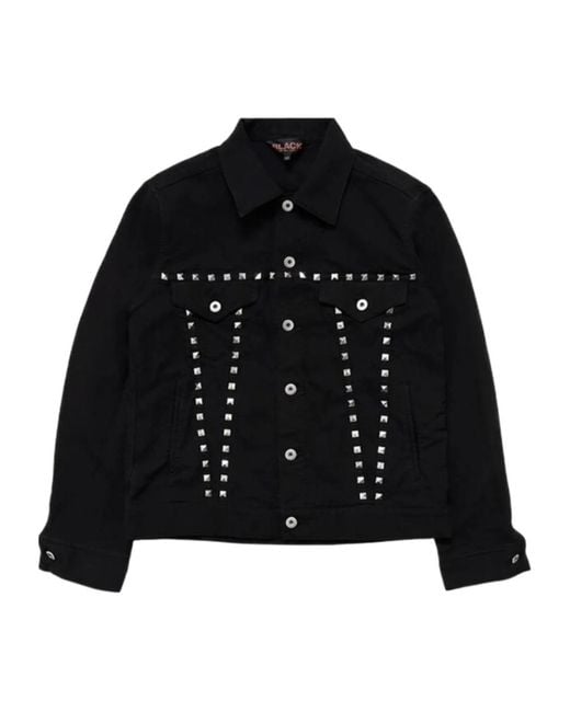 Comme des Garçons Black Studded Denim Jacket for men