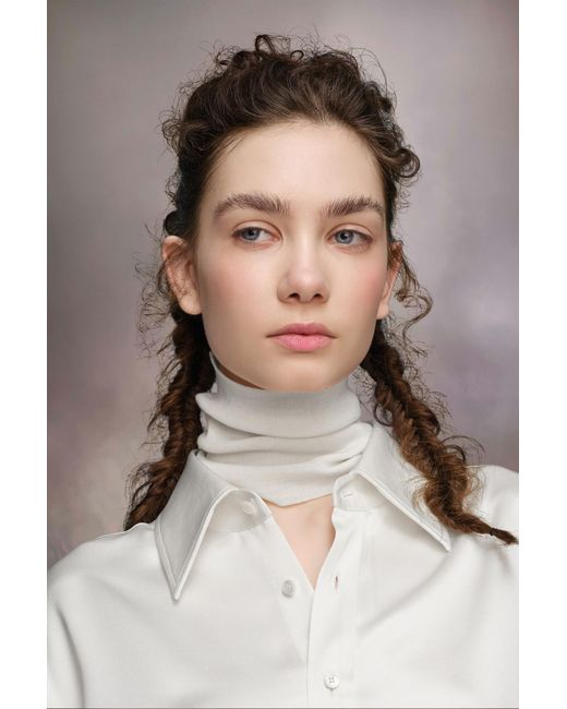 Maison Margiela White Knitted Scarf