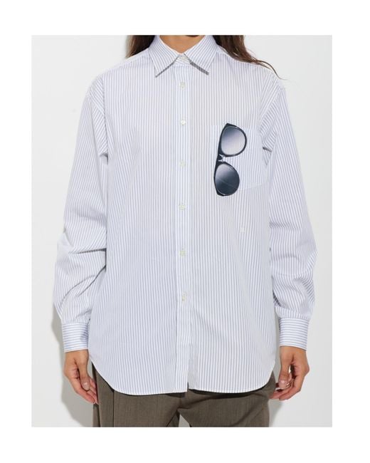 Moschino Blue Shirt With Pockets
