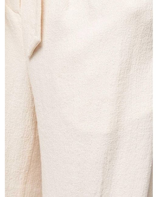Jonathan Simkhai White Emiko Textured Wide-Leg Trousers