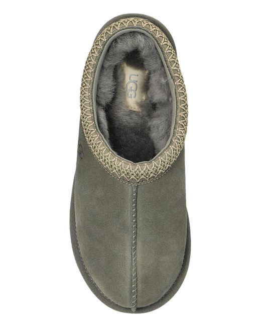Ugg Gray Tasman Ii Logo Debossed Slippers