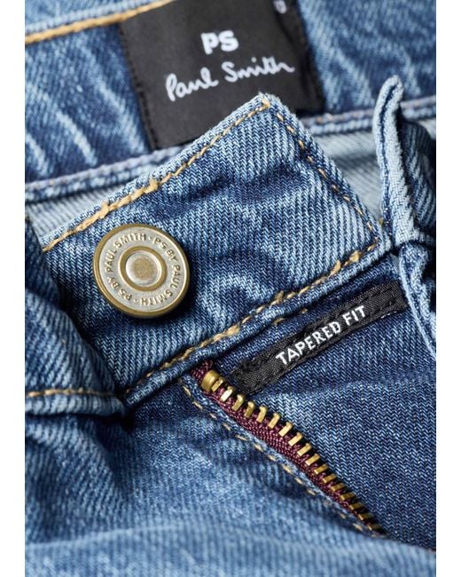 Paul Smith Blue Ps Paul Smith Tapered Leg Jeans for men
