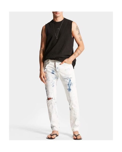 DSquared² Blue Coconut Creek Wash Cool Guy Jeans for men