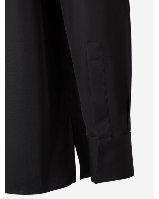 Givenchy Black Logo Detailed Collared Shirt for men
