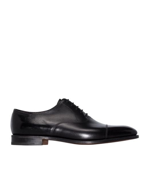 John Lobb Black City Oxford Shoes for men