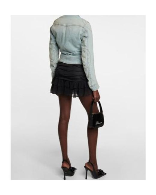 Blumarine Blue Front Zip-Up Denim Jacket
