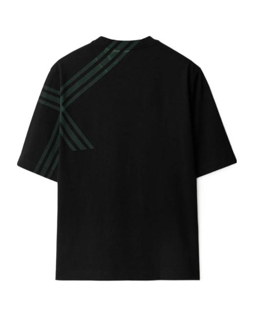 Burberry Black Short-Sleeve Cotton T-Shirt for men