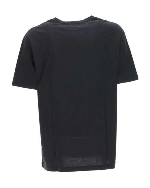 Balmain Black Oversized Cotton T-Shirt With Small Paris Logo for men