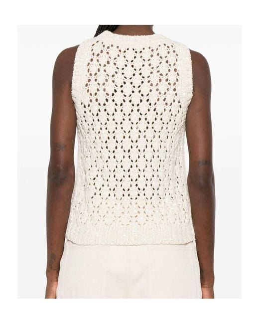 Fabiana Filippi Natural Sleeveless Vest
