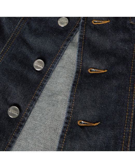 Ganni Blue Denim Blazer
