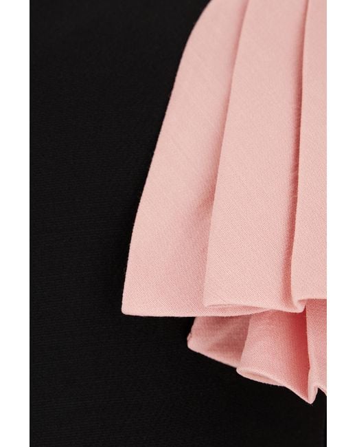 Valentino Black Crepe Couture Flared Hem Mini Dress