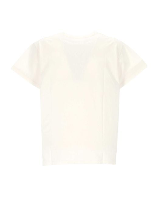 Maison Margiela White Logo Printed Crewneck T-Shirt