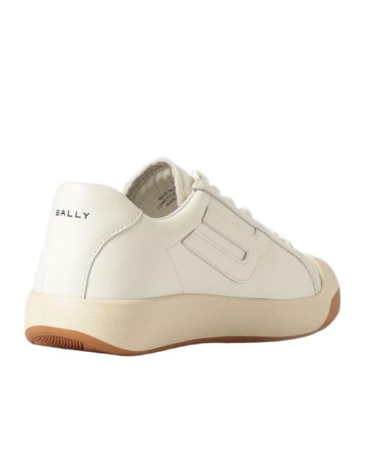 Bally White Lace-Up Low-Top Casual Shoes for men