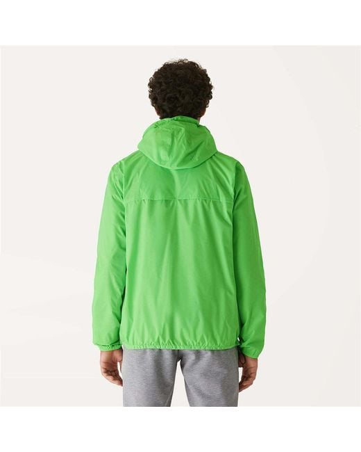 K-Way Green Logo-Print Hooded Jacket for men