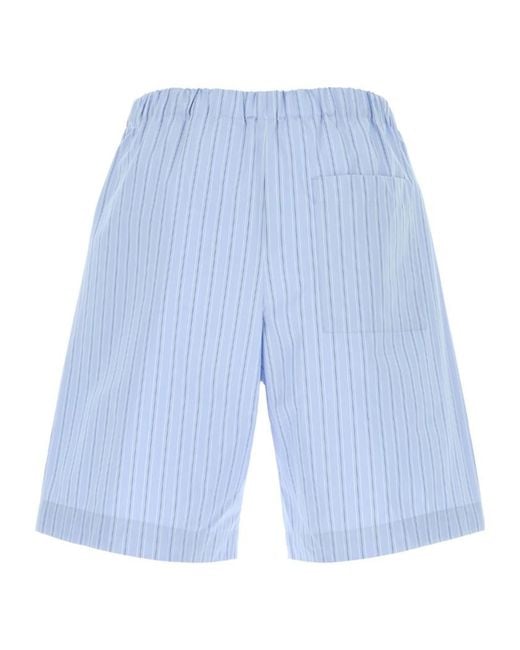 Dries Van Noten Blue Loose Fit Elasticated Shorts for men